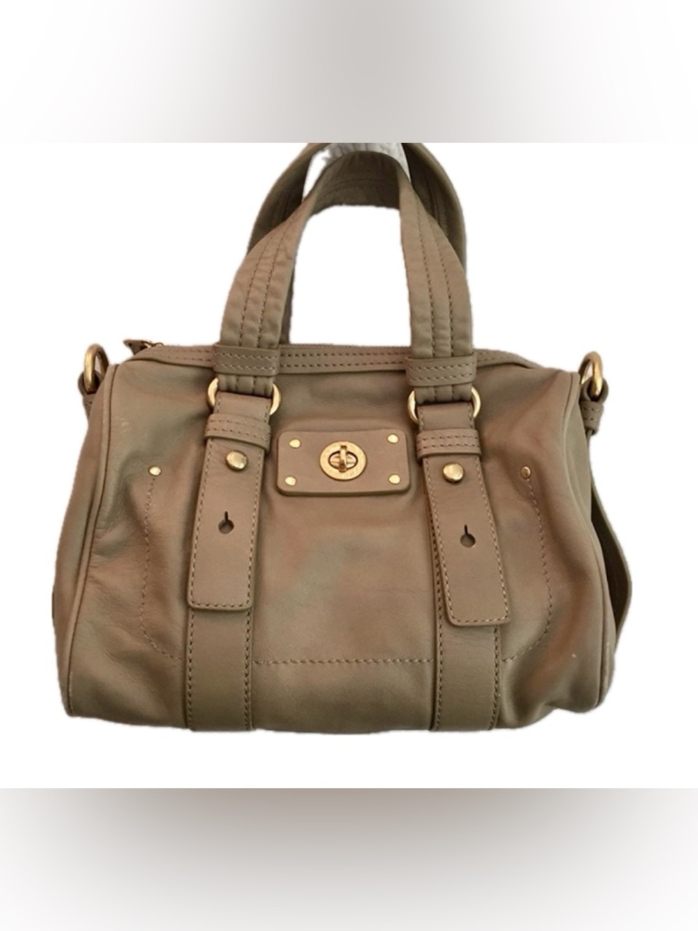 ☀️SALE!☀️ Marc Jacobs Totally Turnlock Lil Shifty Taupe Leather Bag - Picture 4 of 11